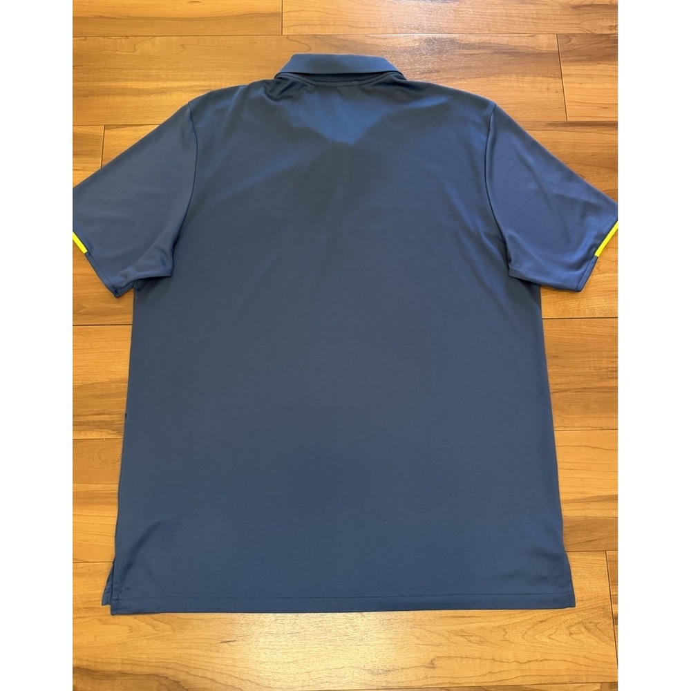 Adidas Climacool Polo Shirt Golf Club of Indiana Blue Yellow Men's Size Large L - Picture 7 of 10